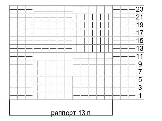 Схема. Раппорт 13 петель.